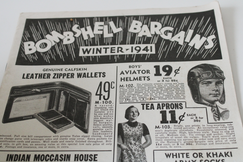 photo of original vintage US military surplus catalogs, National Army Store 1940s WWII surplus crazy low prices!  #4